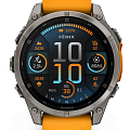 Часы Garmin Fenix 8 47mm Amoled Sapphire Titanium Orange 010-02904-11