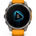 Часы Garmin Fenix 8 47mm Amoled Sapphire Titanium Orange 010-02904-11 фото 3